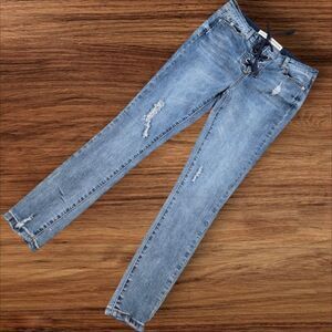 Ashley Mason Lace Up Front Skinny Jeans